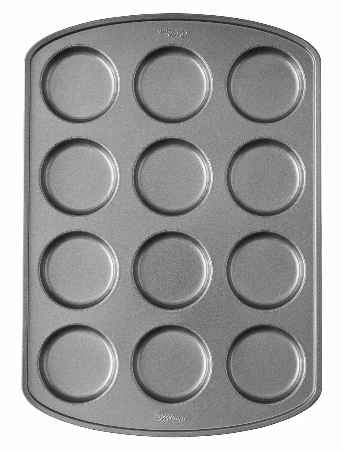 Wilton Perfect Results 12-Cavity Muffin Top Pan, Made without PFAS Non-Stick Bakeware, Scratch Resistant Baking Pan (Steel), the Must-Have Kitchen Essential.
