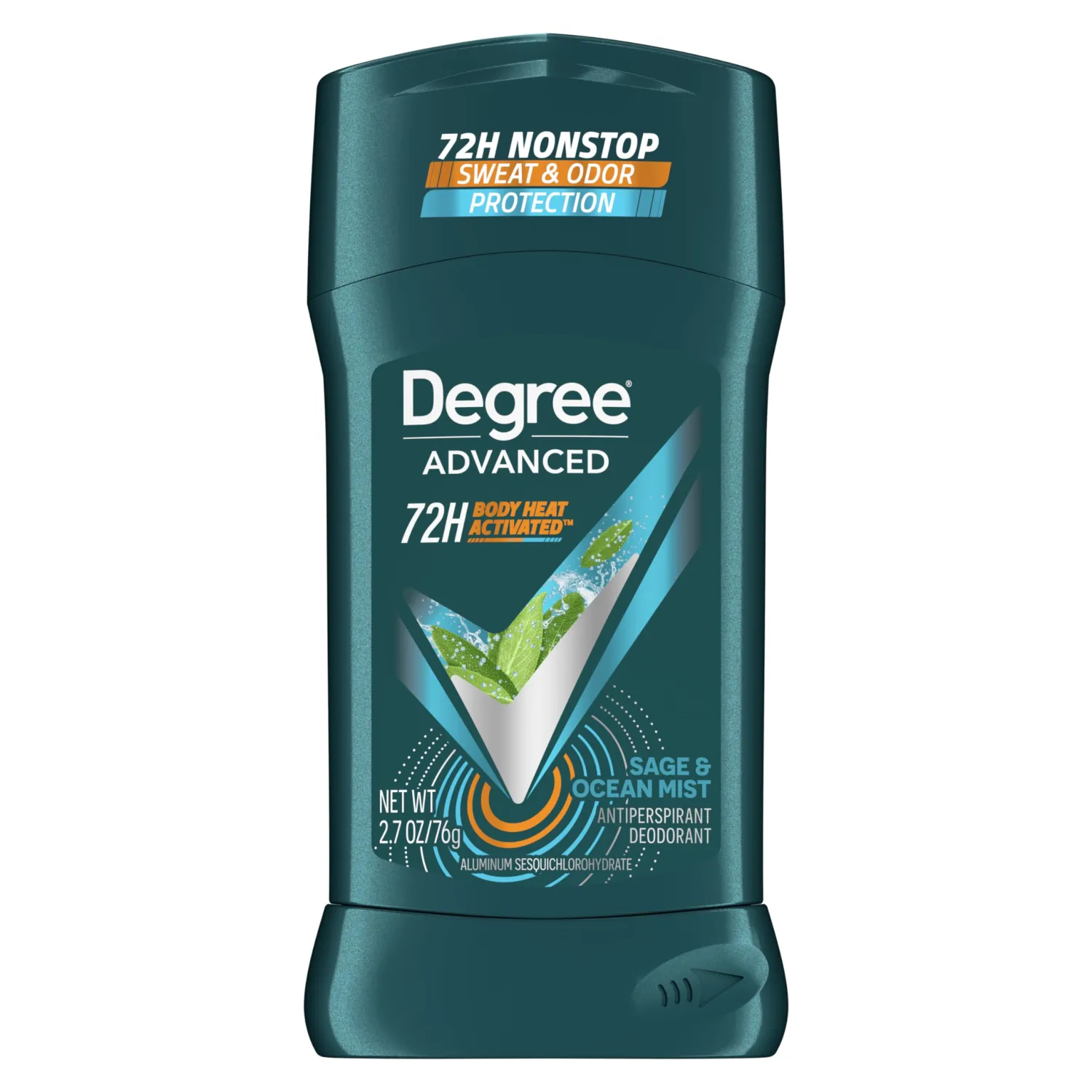 Degree Men Antiperspirant Deodorant Sage & Ocean Mist 72-Hour Sweat and Odor Protection Antiperspirant For Men With Body Heat Activated Technology 2.7 oz