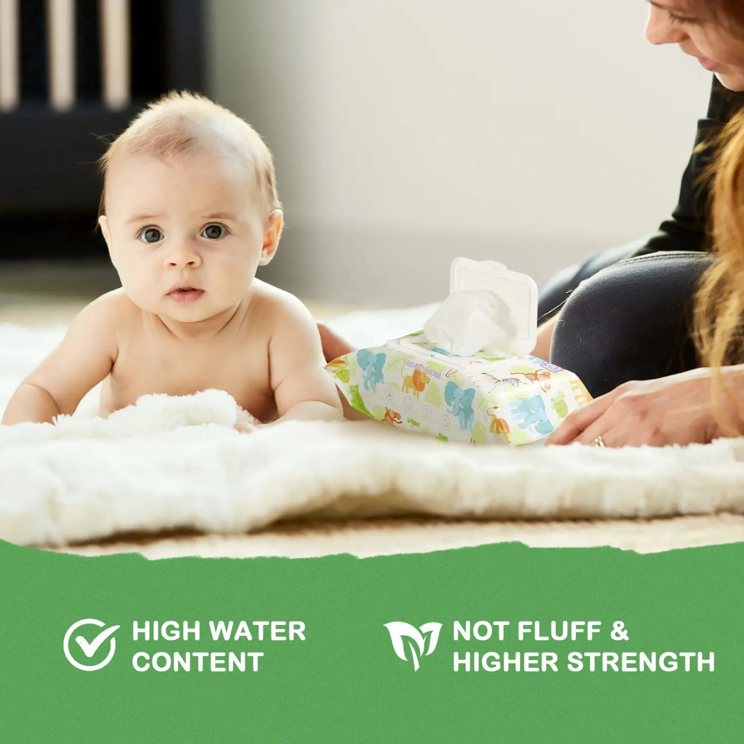 Baby Wipe - HAPPY BUM Baby Wet Wipes, Baby Wipes Unscented, 8 Packs, 640 Count