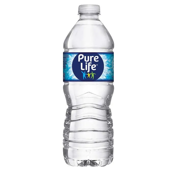 Pure Life Natural Purified Drinking Water, 16.9 Fl Oz, 8 Ct (Total of 135.2 Fl Oz) – Eco-Friendly Bottled Water for Halloween Parties, Goodie Bags, and Kids Snacks