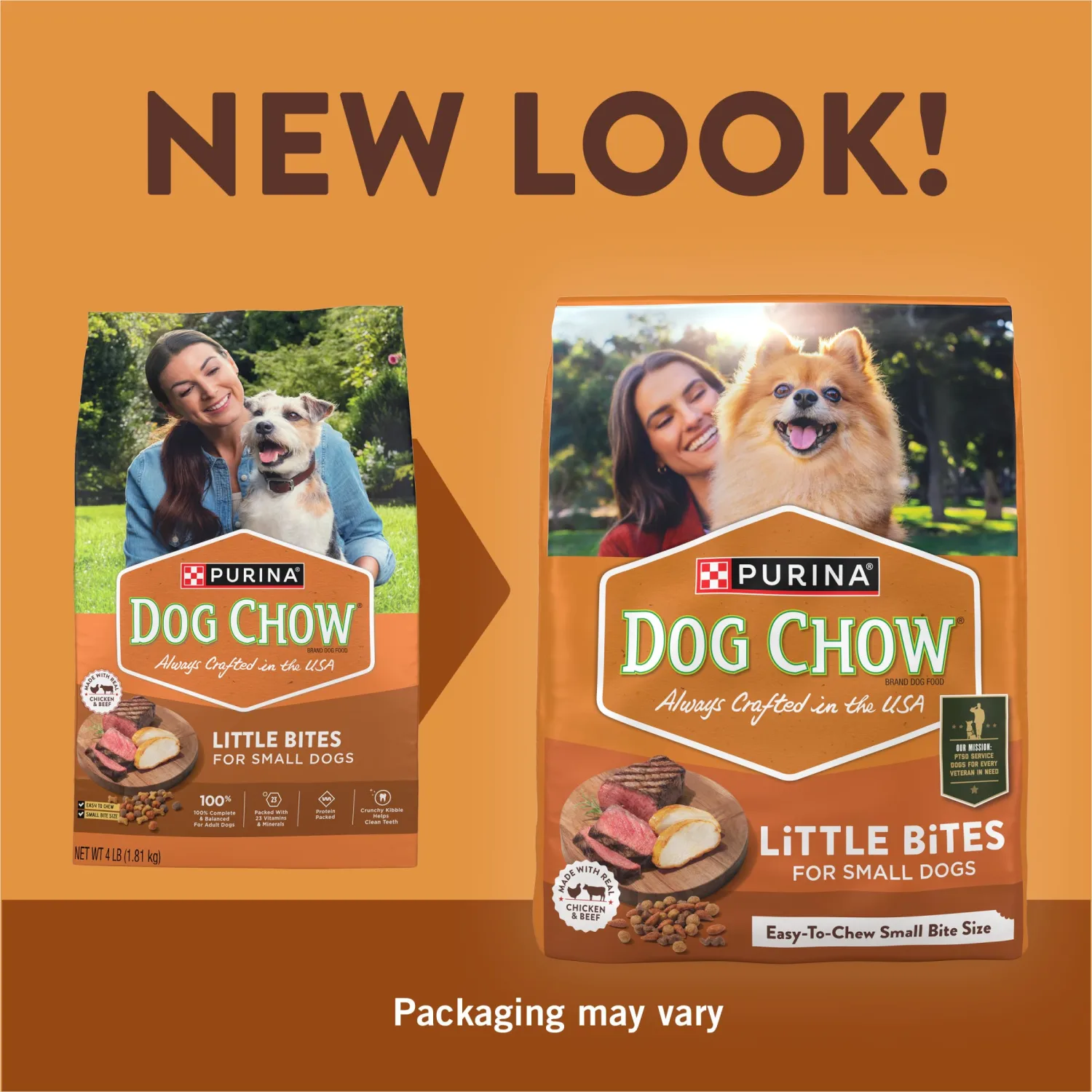 Purina Dog Chow Little Bites With Real Chicken And Beef Small Breed Dry Dog Food - (Pack of 4) 4 lb. Bags
