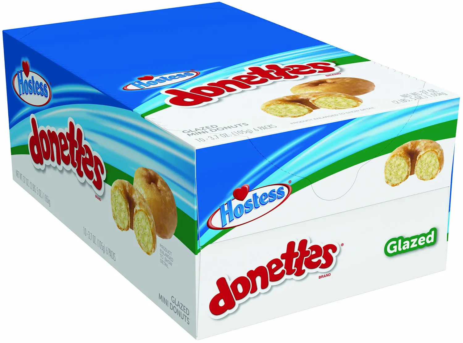 Hostess Donettes Mini Donuts Glazed, 37 Oz