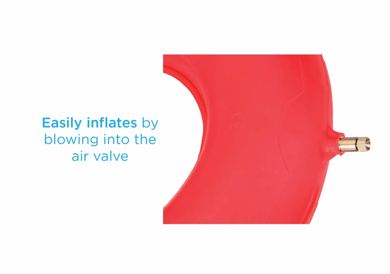 NOVA Inflatable Donut Cushion, Easy to Inflate and Deflate Seat Cushion, Durable Rubber and Easy to Clean Red 15 Inch Diameter