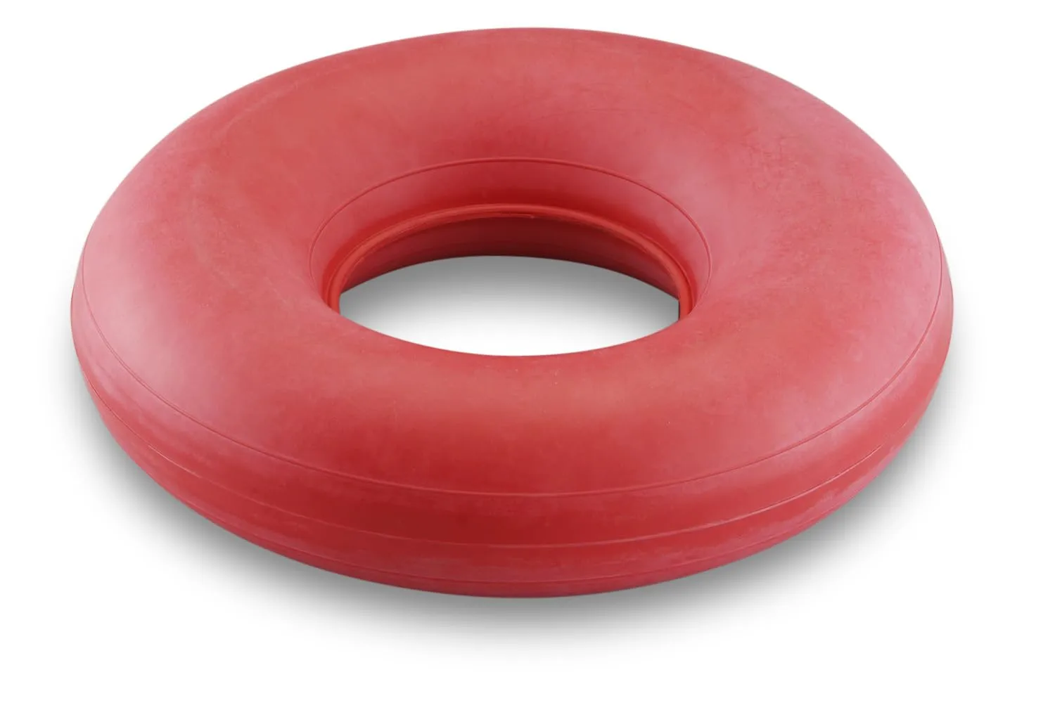 NOVA Inflatable Donut Cushion, Easy to Inflate and Deflate Seat Cushion, Durable Rubber and Easy to Clean,Red 18 Inch (Pack of 1)
