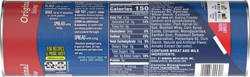 Pillsbury Cinnamon Rolls with Original Icing, Refrigerated Canned Pastry Dough, 8 Rolls, 12.4 oz