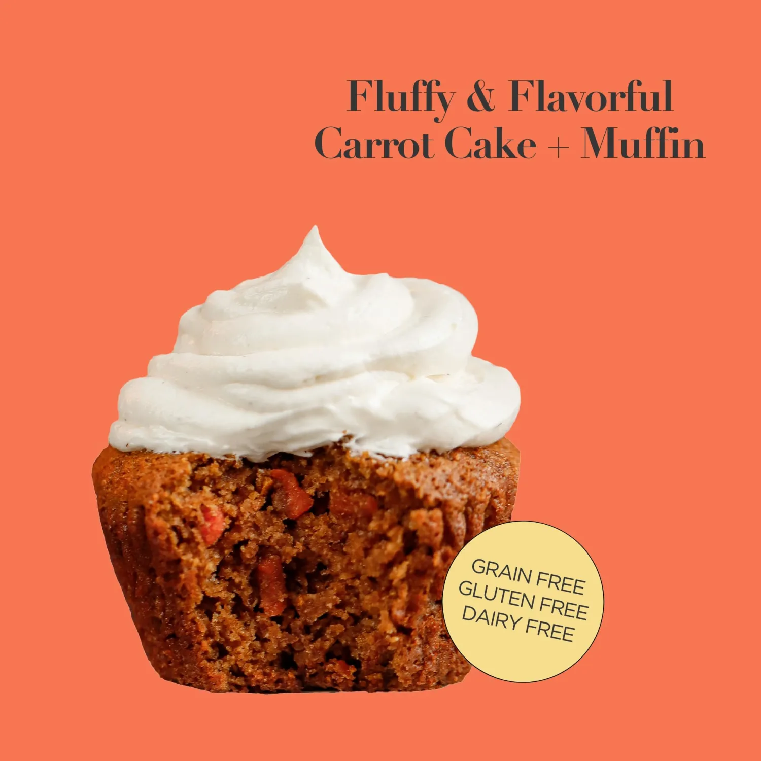 Stellar Eats Grain-Free Baking Mix | Gluten-Free, Dairy-Free, Plant-Based, Paleo-Friendly | Fluffy & Perfectly Spiced | Sweetened with Date Sugar | Almond Flour-Based Baking Mix | Non-GMO, Kosher |(Carrot Cake + Muffin, 1 Pack)