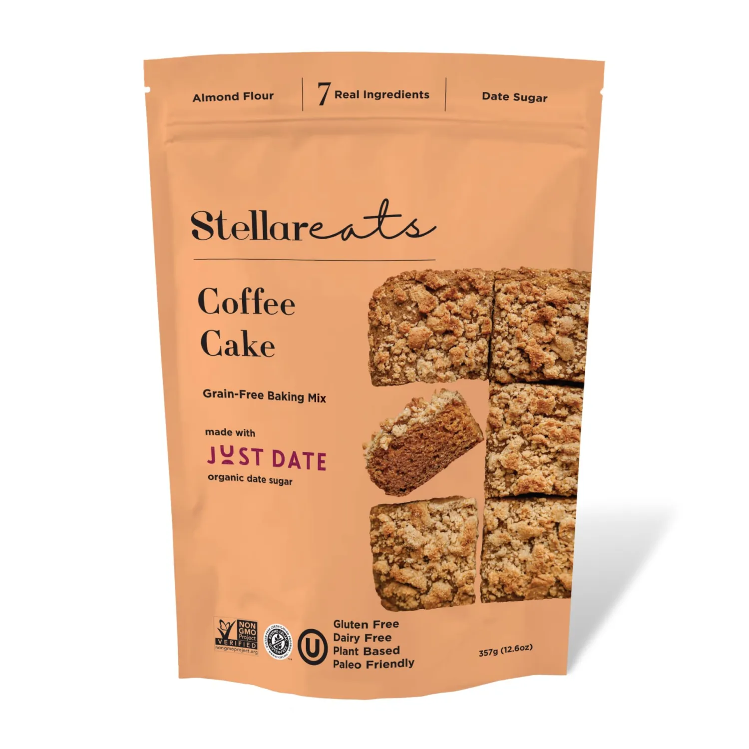 Stellar Eats Coffee Cake Mix, 12.6 oz, 1 Pack - Grain Free, Gluten Free, Dairy Free, Plant Based, Paleo Friendly, Certified Kosher