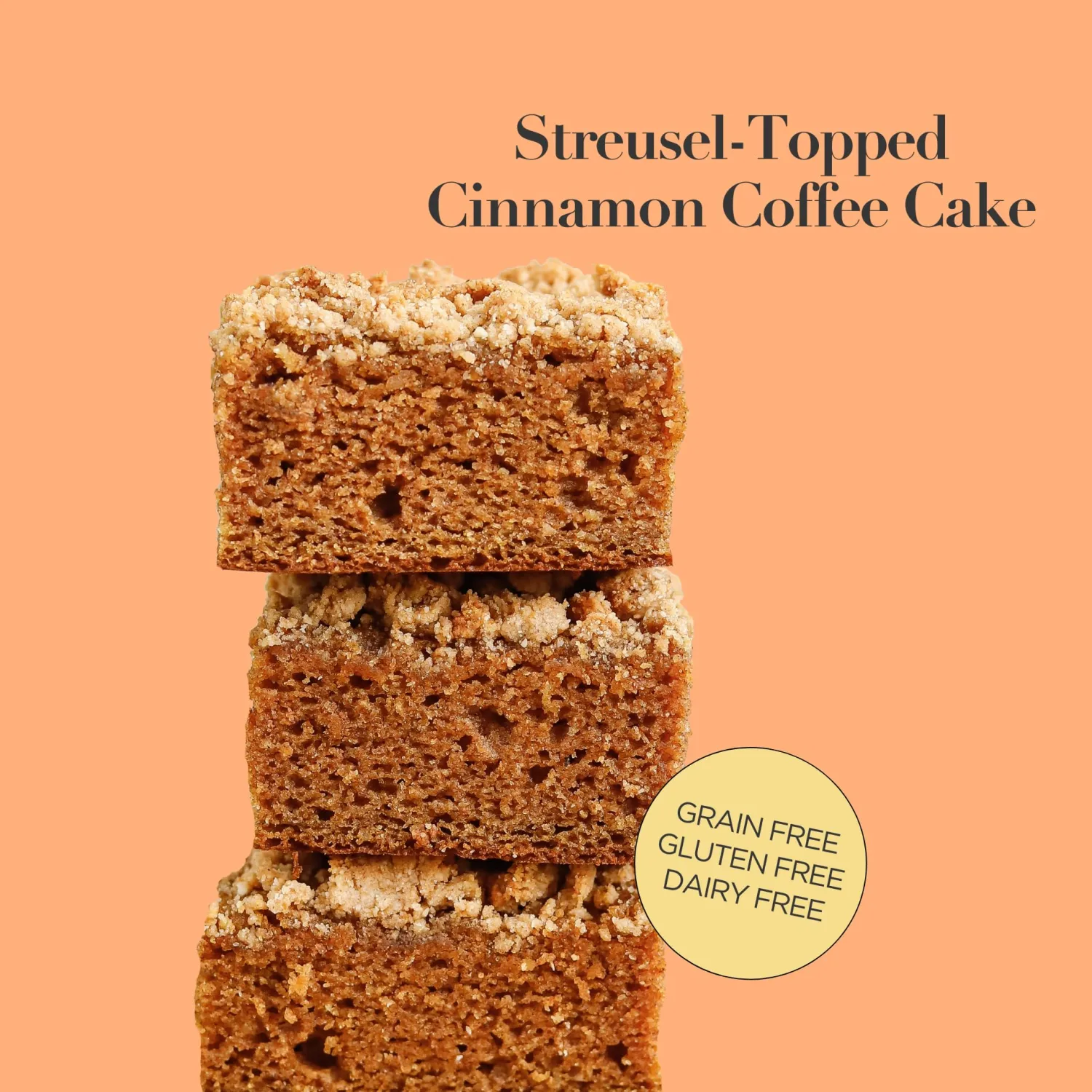 Stellar Eats Coffee Cake Mix, 12.6 oz, 1 Pack - Grain Free, Gluten Free, Dairy Free, Plant Based, Paleo Friendly, Certified Kosher