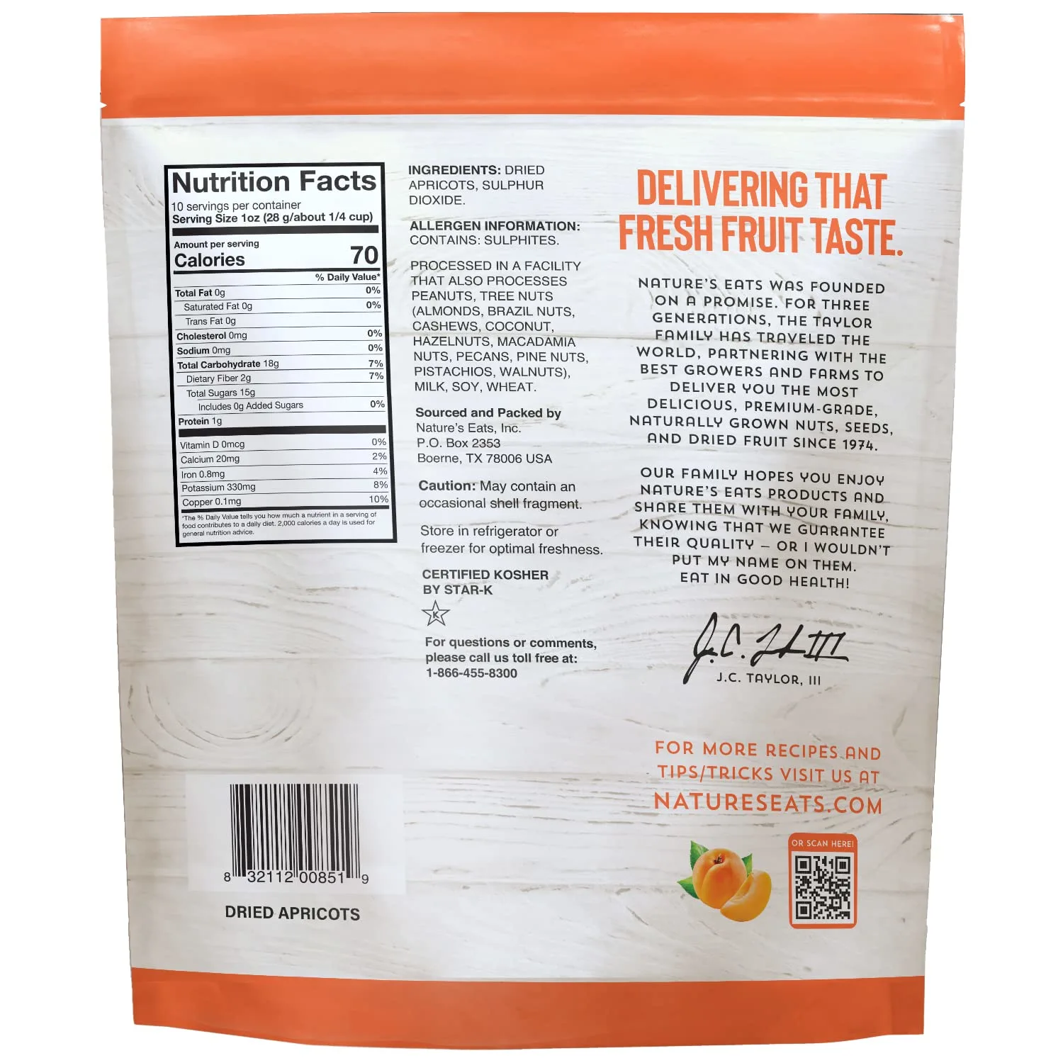 Nature's Eats Apricots, 10 Oz