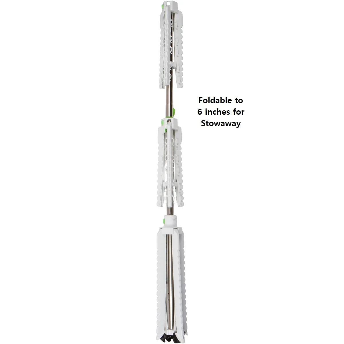 Extra Capacity Garment & Clothes Drying Rack, Adjustable-Height, 120 Pieces of Clothes, Stainless Steel, 4 Caster Wheels
