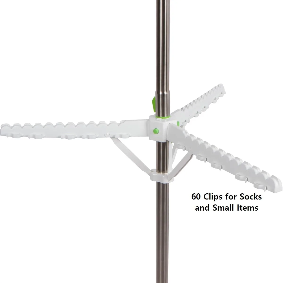 Extra Capacity Garment & Clothes Drying Rack, Adjustable-Height, 120 Pieces of Clothes, Stainless Steel, 4 Caster Wheels