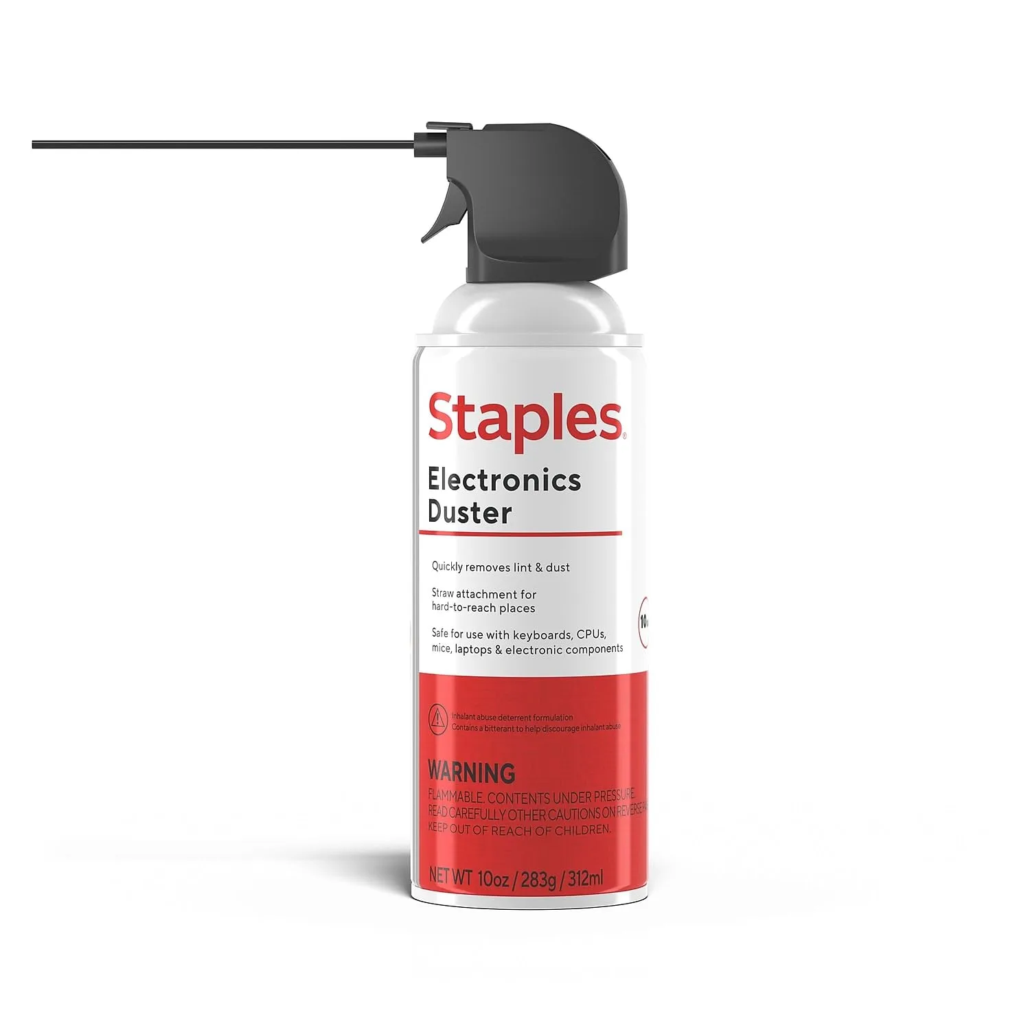 Staples Electronics Air Duster, 10 oz. (SPL10ENFR-1)