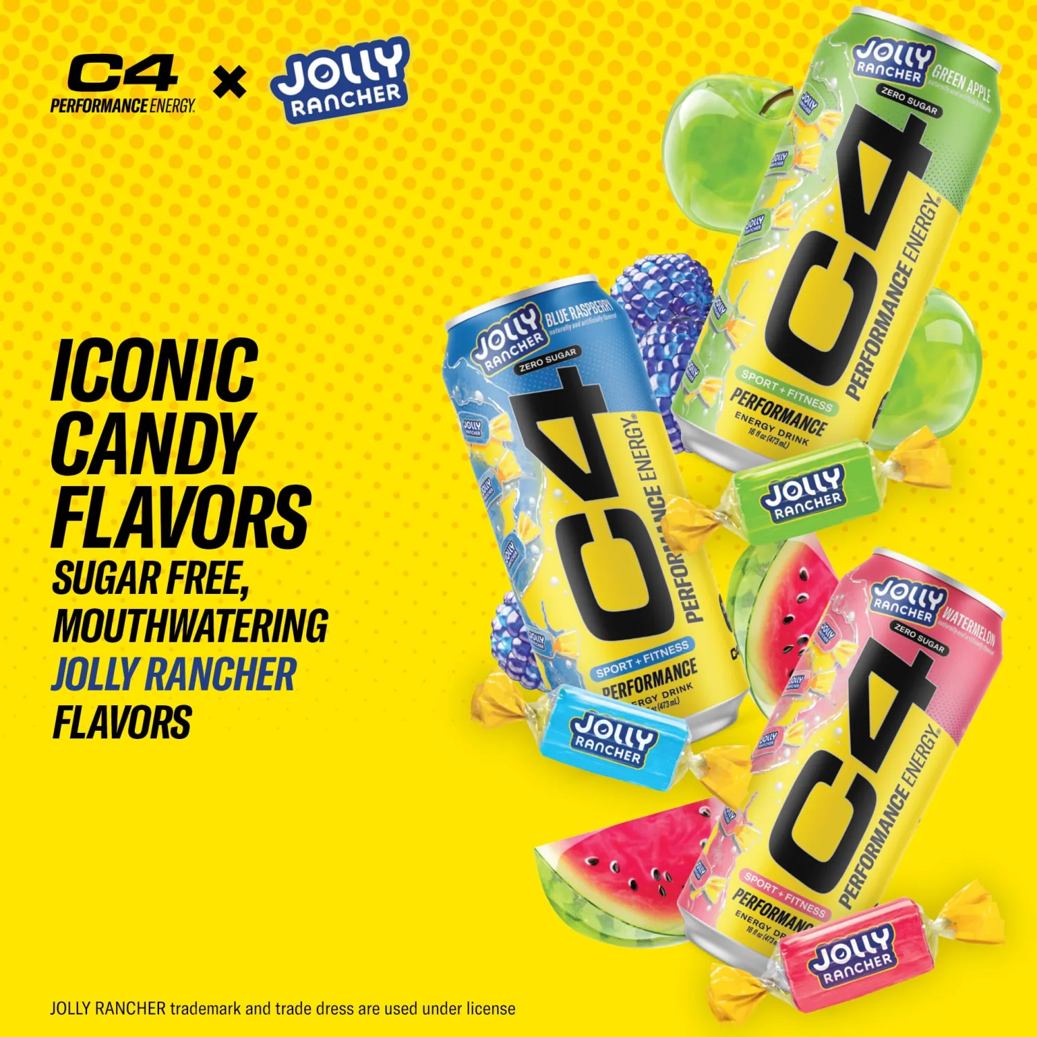 C4 Performance Energy Drink | JOLLY RANCHER Green Apple | Zero Sugar Carbonated Preworkout Energy | 200mg Caffeine with Beta Alanine | 16 Fl Oz (12 Pack)