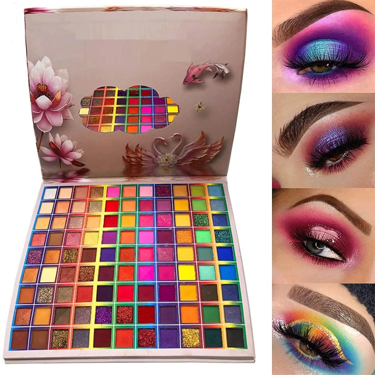 BONNIE CHOICE 99 Colors Eyeshadow Palette, Colorful Eyeshadow Palette, Professional Matte Shimmer Glitter Rainbow Makeup Pallet, Colorful Long Lasting Highly Pigmented Eye Shadow Gifts for Women