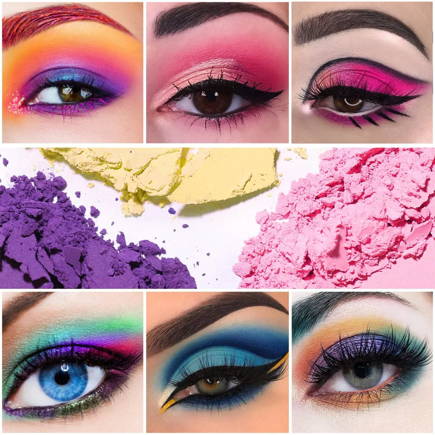 BONNIE CHOICE 40 Colors Rainbow Colorful Makeup Eyeshadow Palette, Professional High Pigmented Matte Glitter Colorful Makeup Pallet Waterproof Long Lasting Colorful Eye Shadow Powder