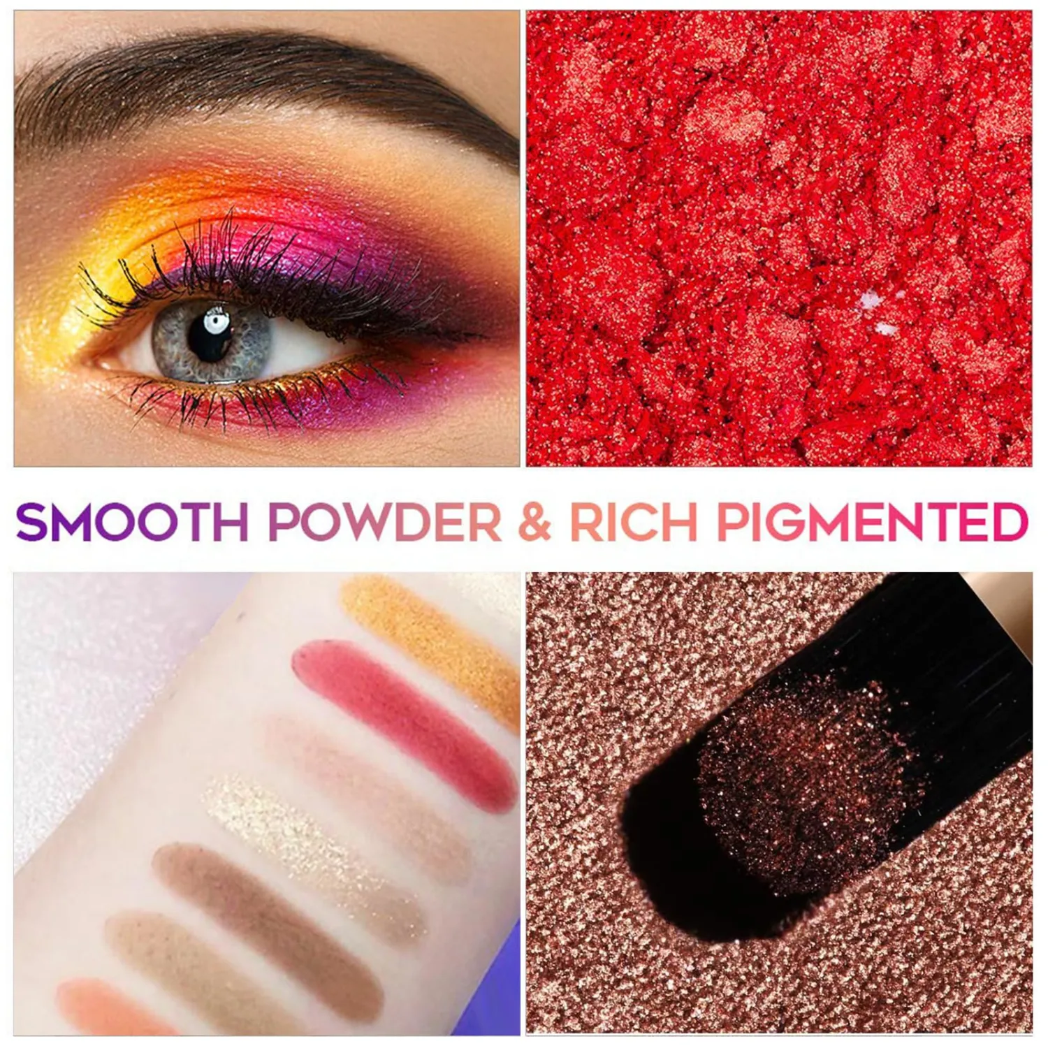 BONNIE CHOICE 40 Colors Rainbow Colorful Makeup Eyeshadow Palette, Professional High Pigmented Matte Glitter Colorful Makeup Pallet Waterproof Long Lasting Colorful Eye Shadow Powder