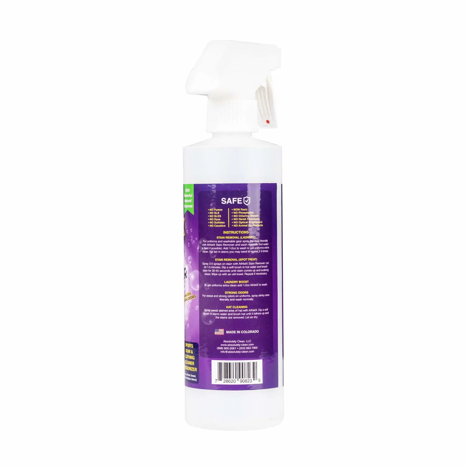 AthletX Amazing laundry detergent liquid Sports Wear Stain & Odor Remover - Grass, Blood & Sweat Stains & Odors - Workout Clothes - Natural Enzymes - USA Made