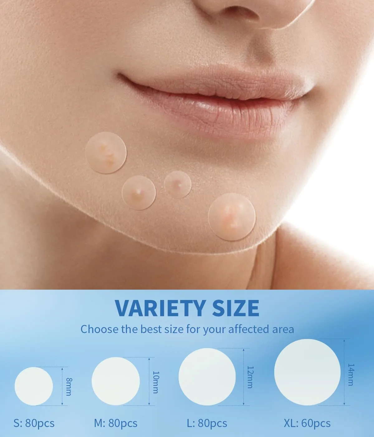 Pimple Patches for Face Acne Patches Hydrocolloid Patches Pore Cleansing Strips for covering pimples and blemishes with Salicylic Acid Tea Tree Oil Calendula Oil All Skin Types