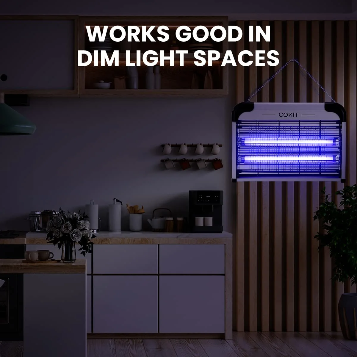 20W Indoor Bug Zapper and Electric Insect Killer, Fly and Mosquito Zapper for Home, Kitchen, Garage, Patio, Includes 2 Extra Replacement Bulbs (No Bug Collection Tray)