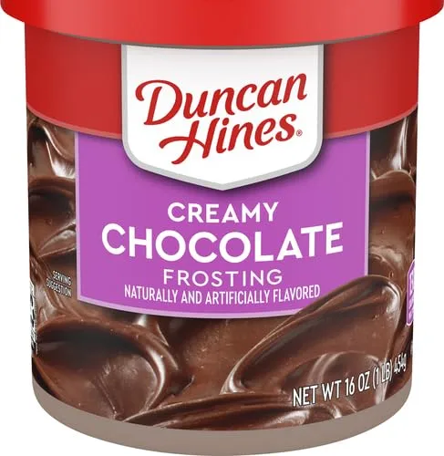 Duncan Hines Creamy Chocolate Cake Frosting, 16 Oz Can (Pack of 2)