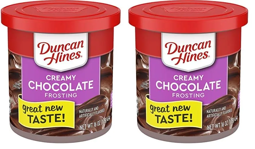 Duncan Hines Creamy Chocolate Cake Frosting, 16 Oz Can (Pack of 2)