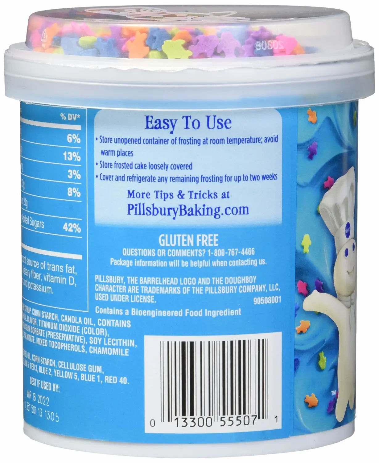 Pillsbury Aqua Blue Funfetti Frosting, 15.6 Oz
