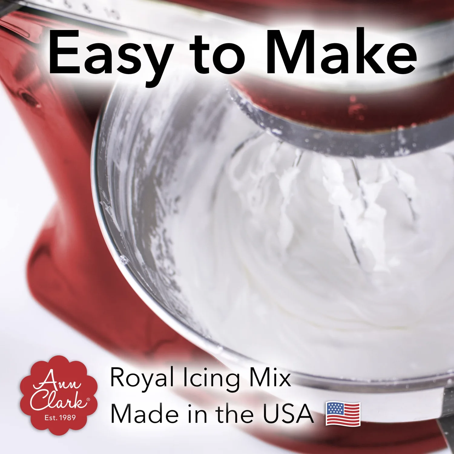 Ann Clark Black Royal Icing Mix 4.3-oz. Pouch Makes 2 Cups Black Cookie Icing