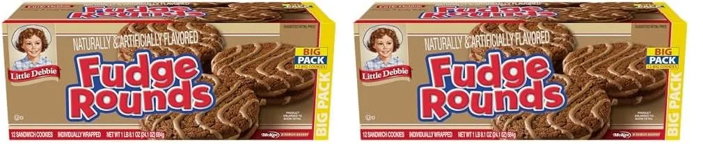 Little Debbie Fudge Rounds Big Pack, 24.1 OZ Box (Pack of 2)