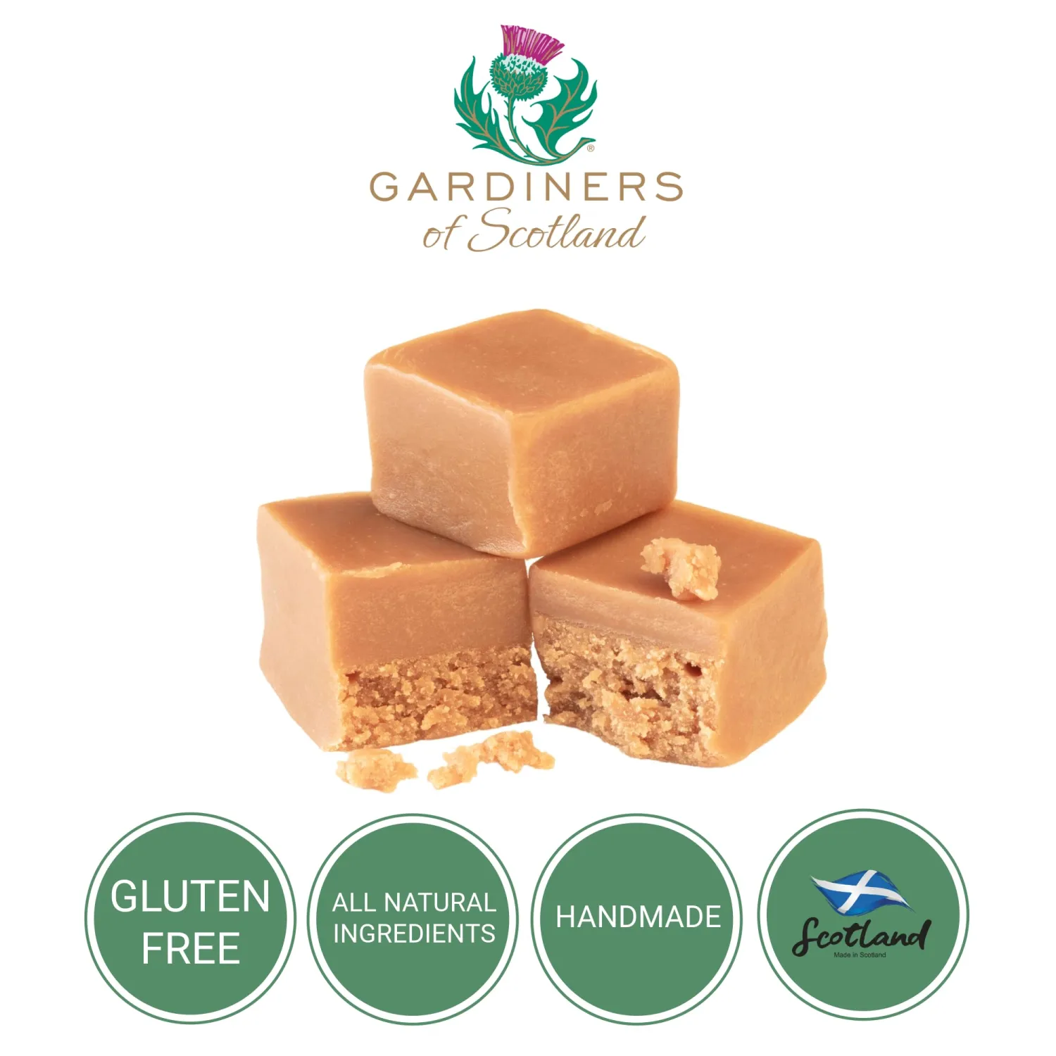 Gardiners of Scotland Handmade Fudge 120g Oval Tin, Poppies Vanilla Fudge