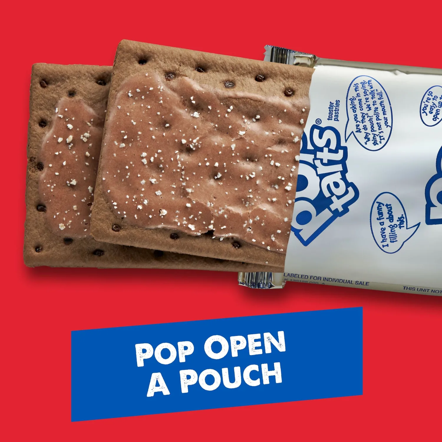 Pop-Tarts Toaster Pastries, Breakfast Foods, Kids Snacks, Frosted Chocolate Fudge, 13.5oz Box (8 Pop-Tarts)