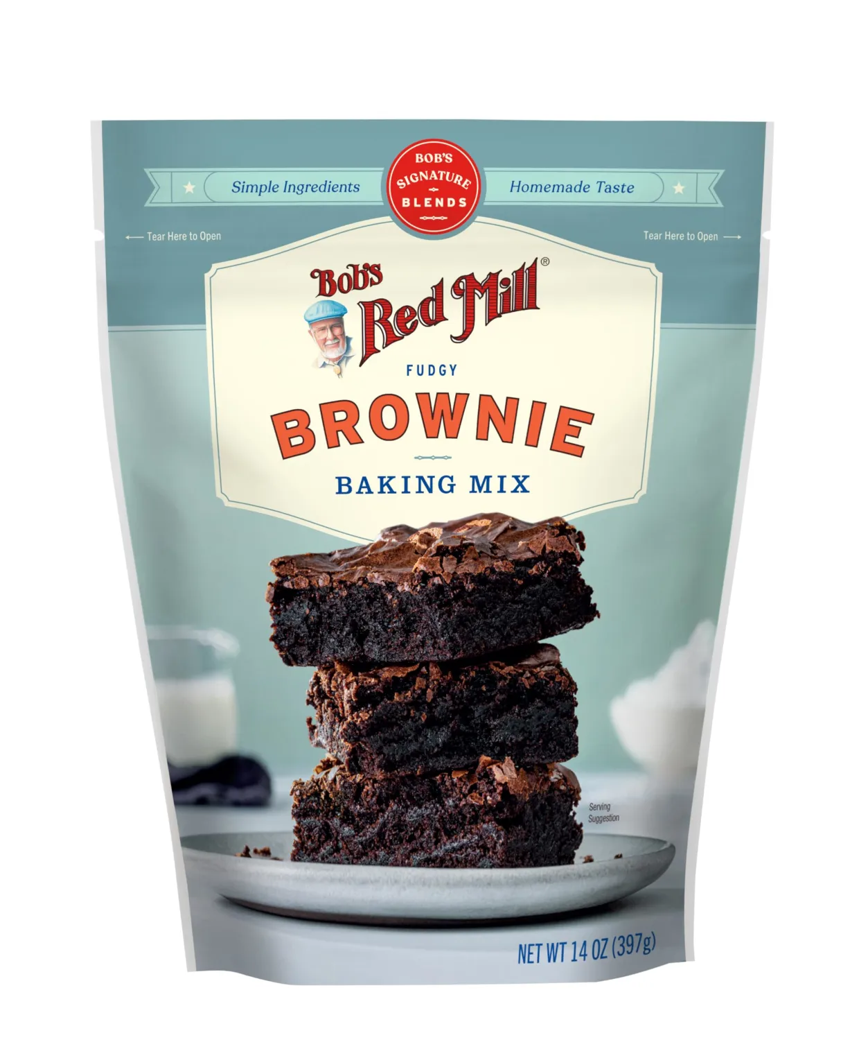 Bob's Red Mill Signature Brownie Baking Mix, 14oz (Pack of 1) - Non GMO, Kosher