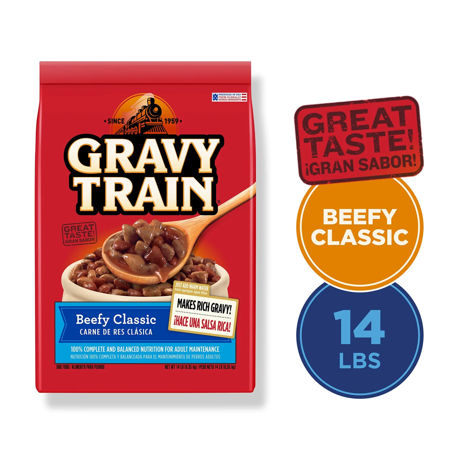Gravy Train Beefy Classic Dry Dog Food, 14-Pound
