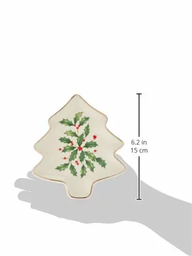 Lenox 879592 Holiday Tree Shaped Party Plate, Christmas Hosting