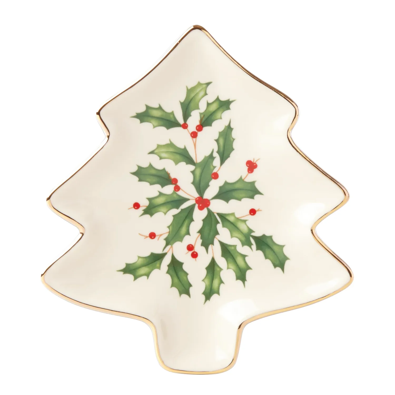 Lenox 879592 Holiday Tree Shaped Party Plate, Christmas Hosting