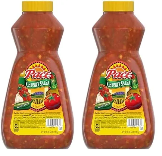 Pace Chunky Medium Salsa, 64 oz Bottle (Pack of 2)