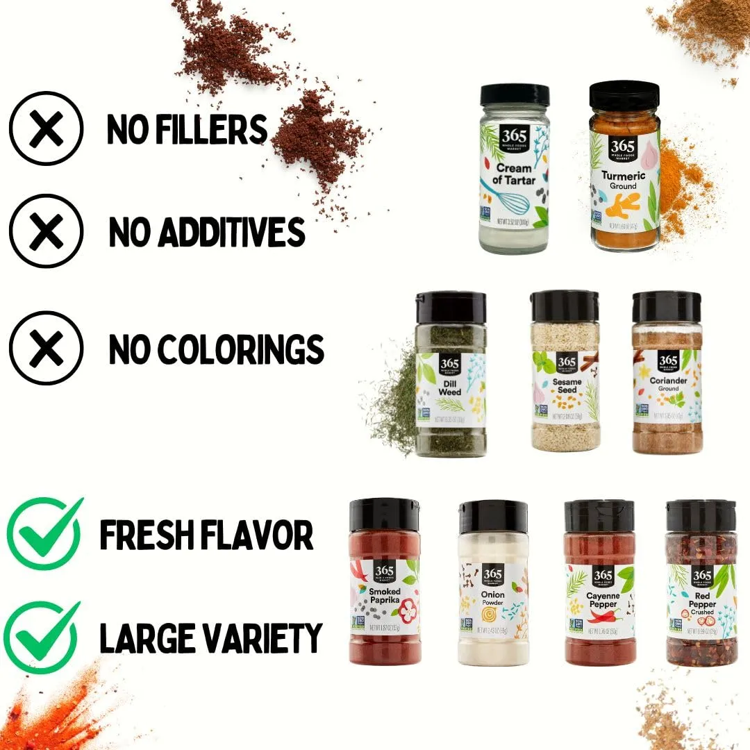 Premium Spices and Seasonings Sets - Variety Pack of 9 Essential Spices, Perfect Starter Spice Set for Pantry, Ideal New Home Gift for Men and Women Who Love to Cook - Spice Set by Bundle Bop