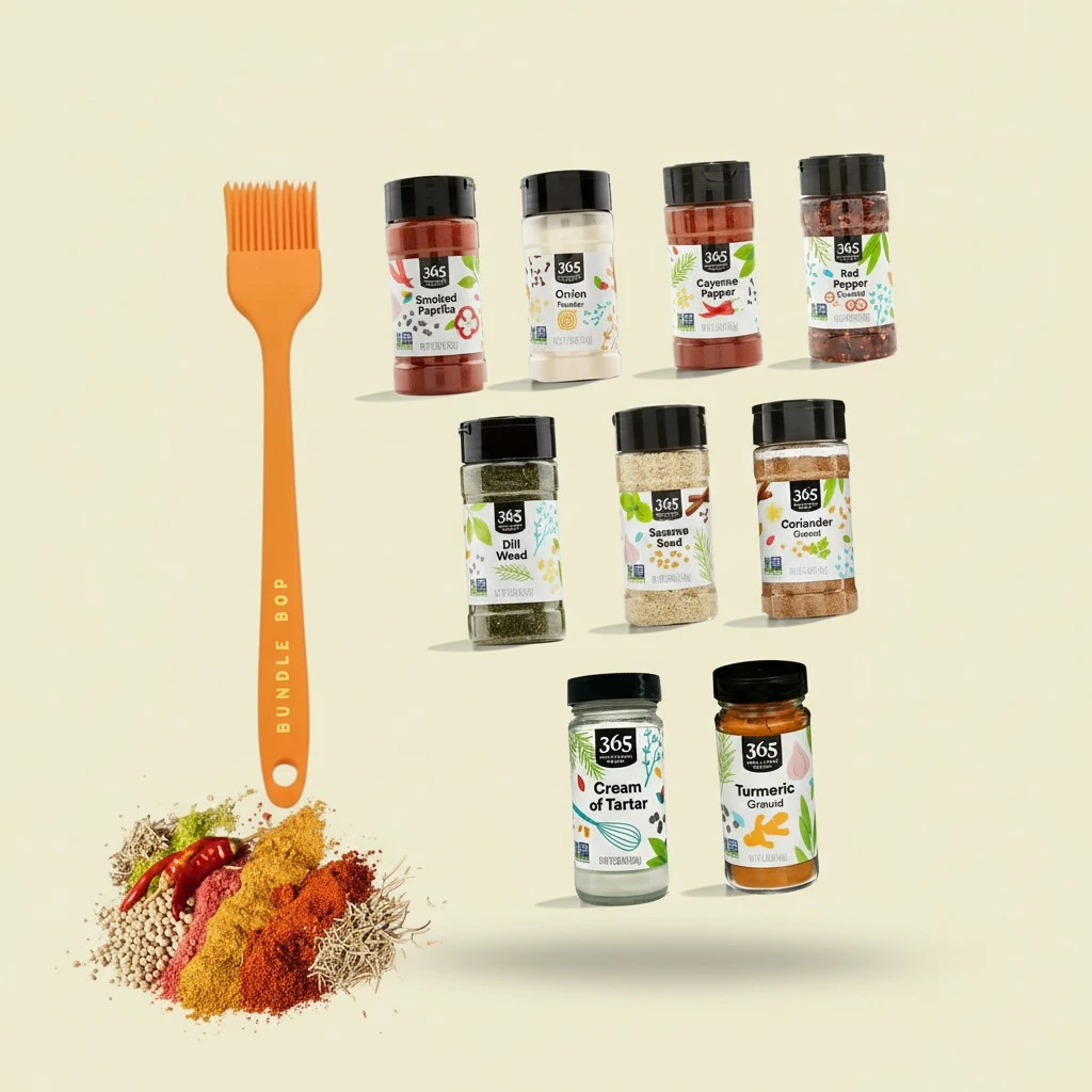 Premium Spices and Seasonings Sets - Variety Pack of 9 Essential Spices, Perfect Starter Spice Set for Pantry, Ideal New Home Gift for Men and Women Who Love to Cook - Spice Set by Bundle Bop