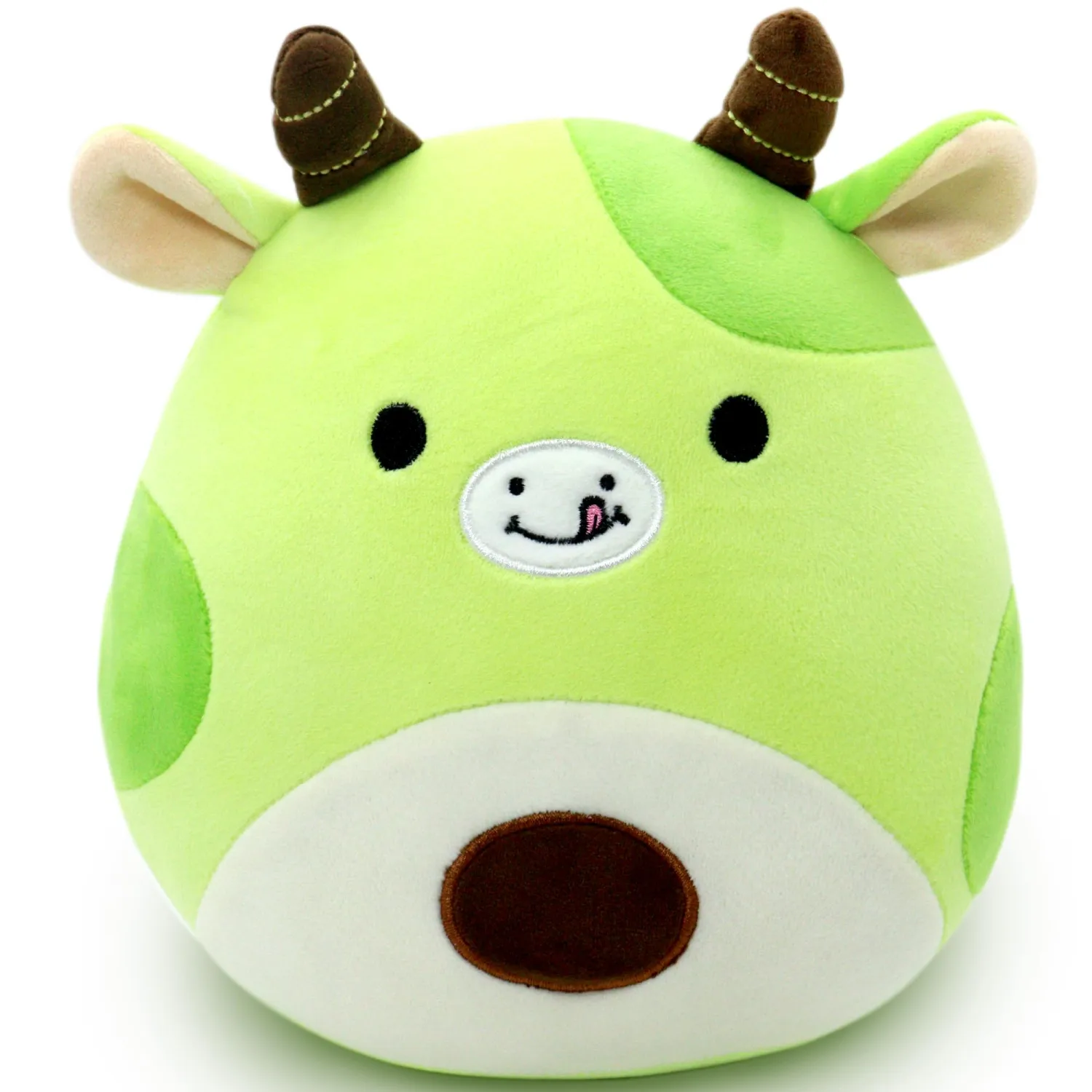 Avocado Cow Plush Toy Pillow Cute Stuffed Animal Soft Plushie Doll Gift for Kids Boys Girls Green 8 inch