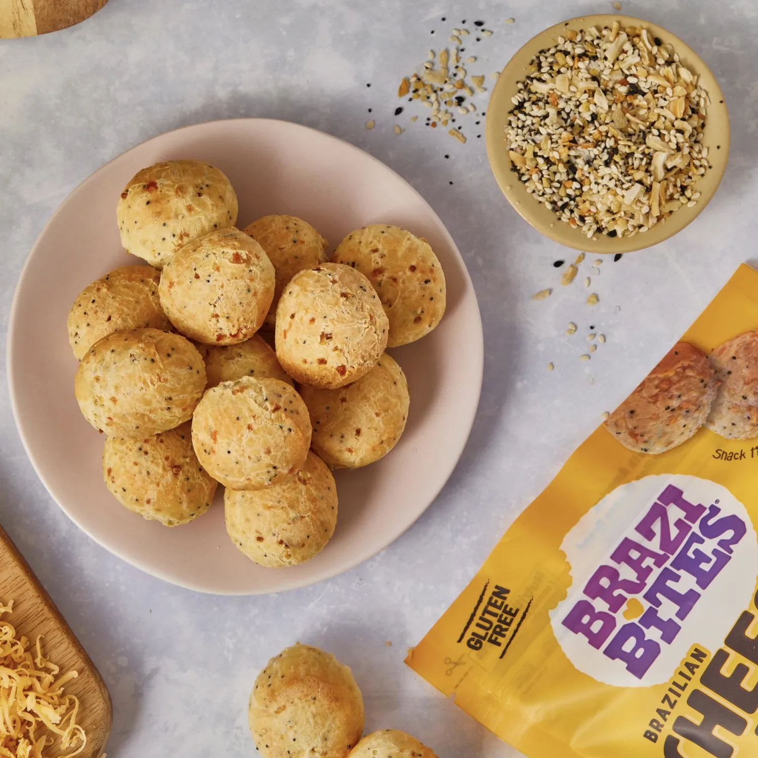 BRAZI BITES Everything Brazillian Cheese Bread, 11.5 OZ