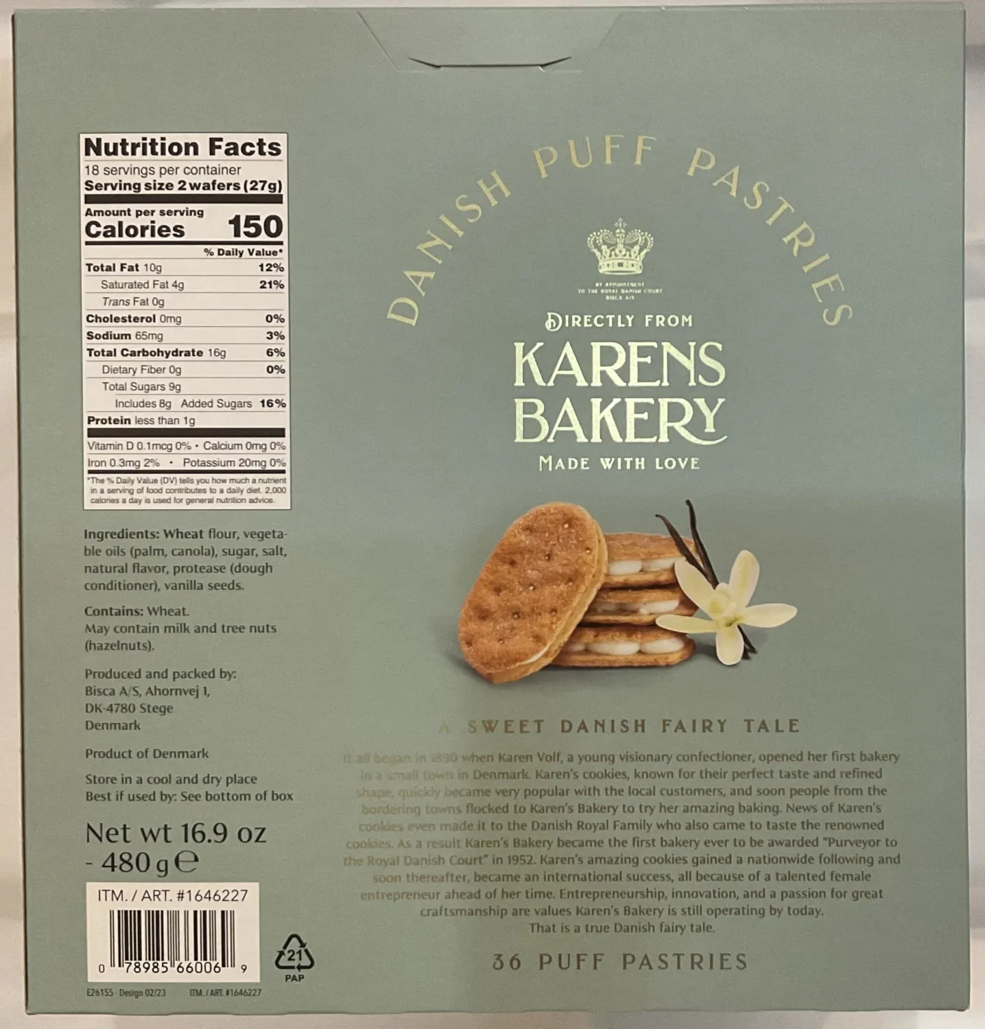 Danish Puff Pastries Karens Bakery (16.9 oz)