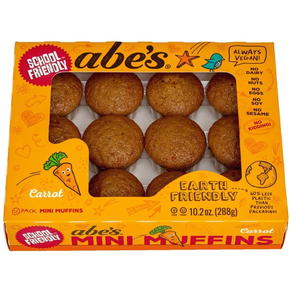 Abe's, Coconut Carrot Vegan Mini Muffins 12 Count