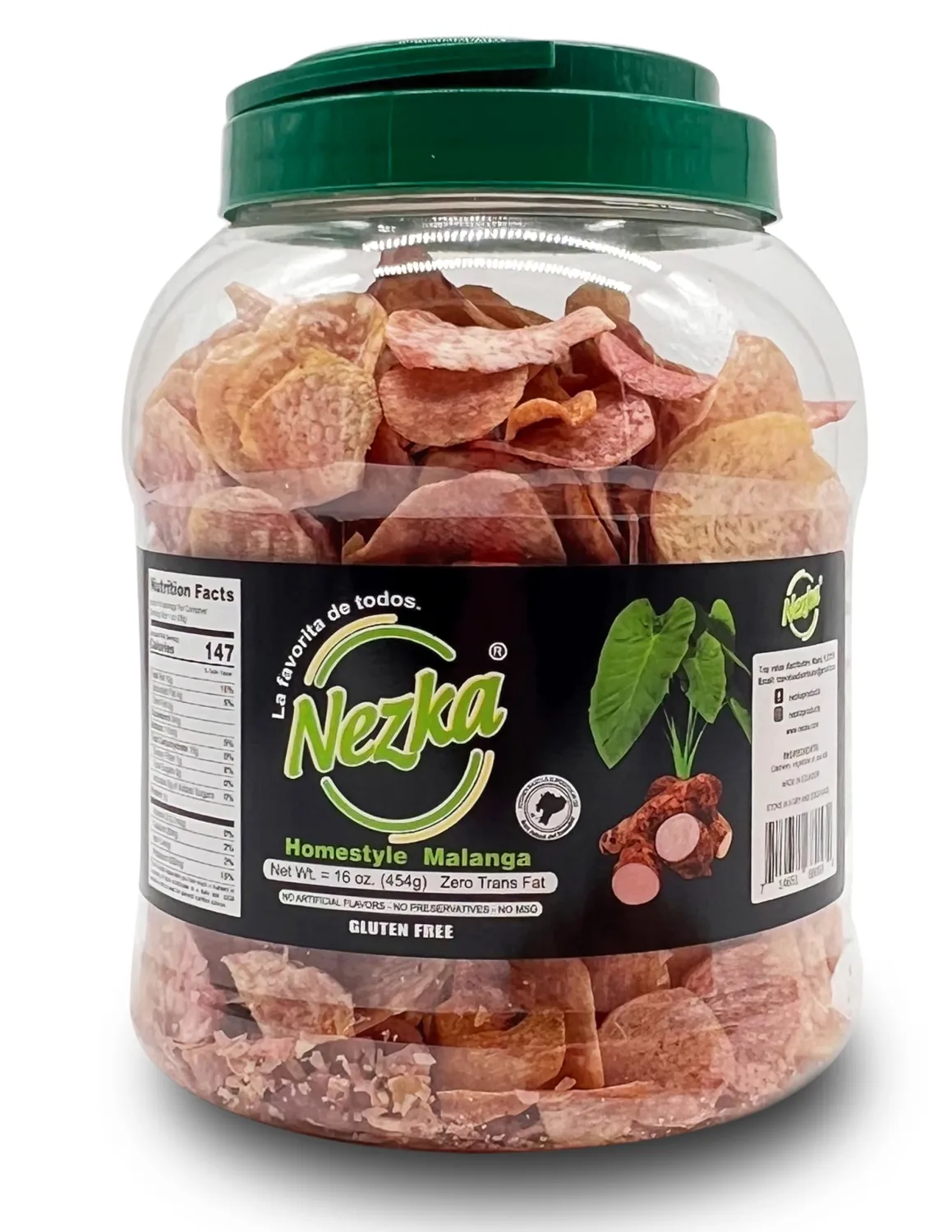 Nezka Purple Taro Chips - Cuban Delicious Crunchy Snacks and Side Dish - 16 Oz