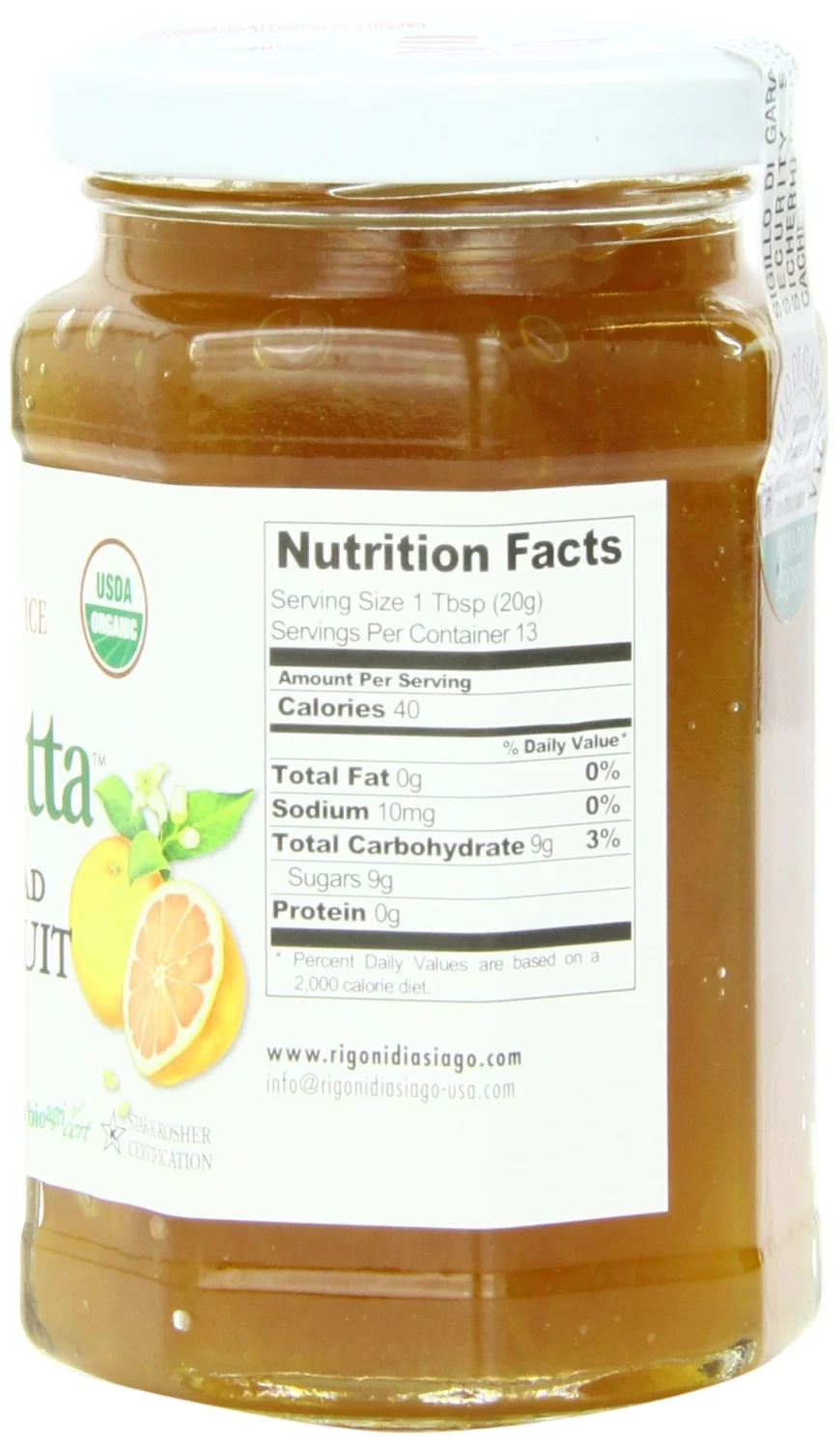 Rigoni Di Asiago Fiordifrutta Organic Fruit Spread, Cherry, 8.82 Ounce (Pack of 1)