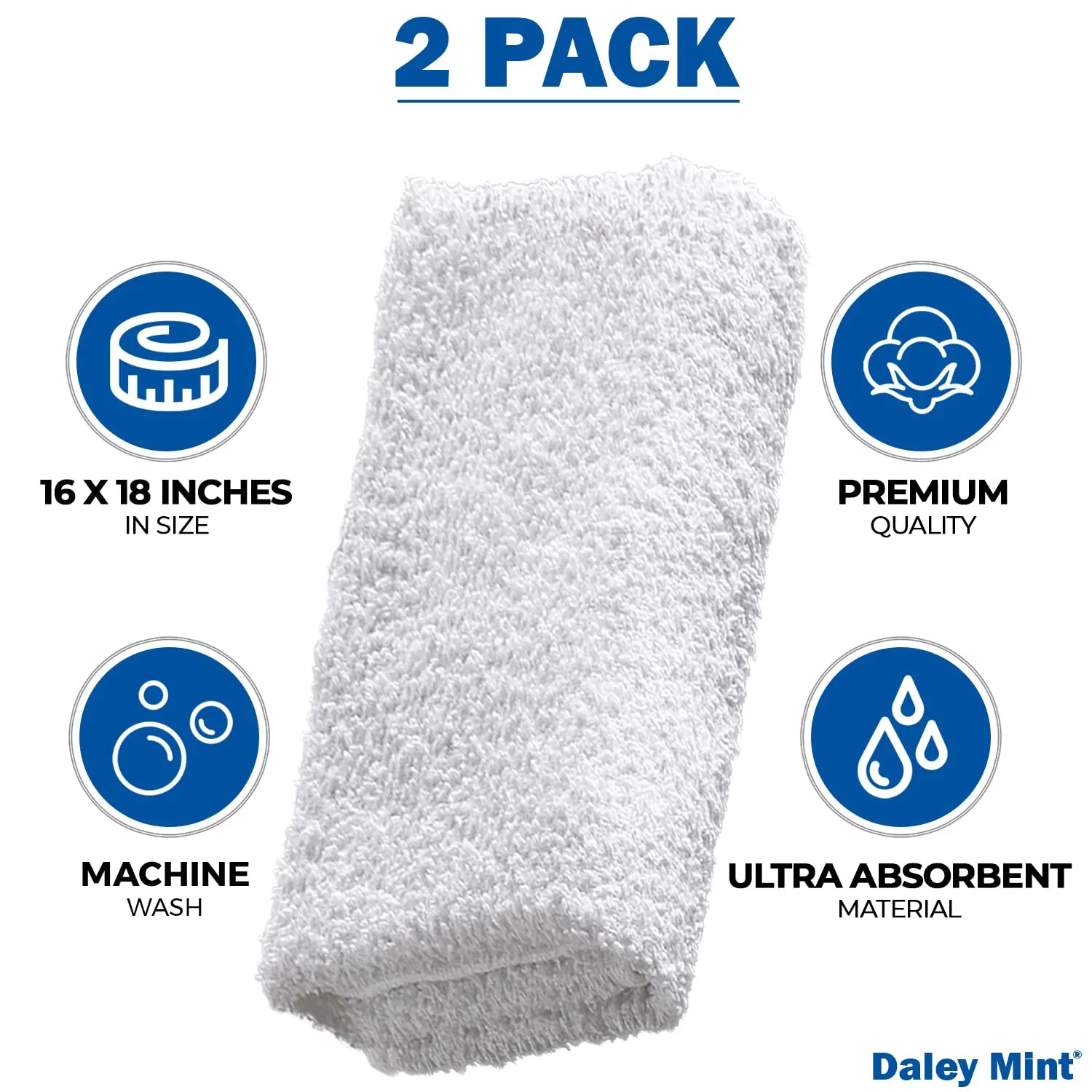 Splash Less Bleach Cleaner, 117oz | Bleach Concentrate and 2 Daley Mint Towels | Bulk Refill for Linens, Laundry, Bathroom, Janitorial and Commercial
