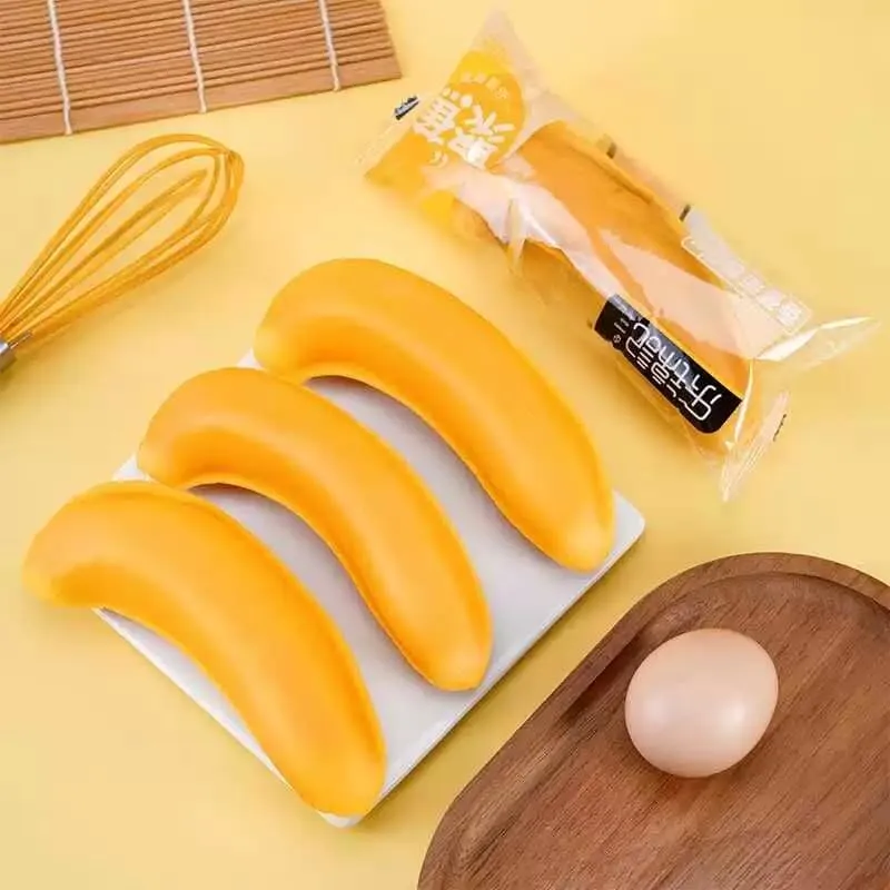 Lejinji Asian Banana Bread Sticks with Filling - 21 oz (8-Pack) | Soft & Moist, Banana-Shaped, Fun & Delicious | Individually Wrapped | Perfect for Kids, Couples, Colleagues, Seniors & Gifts