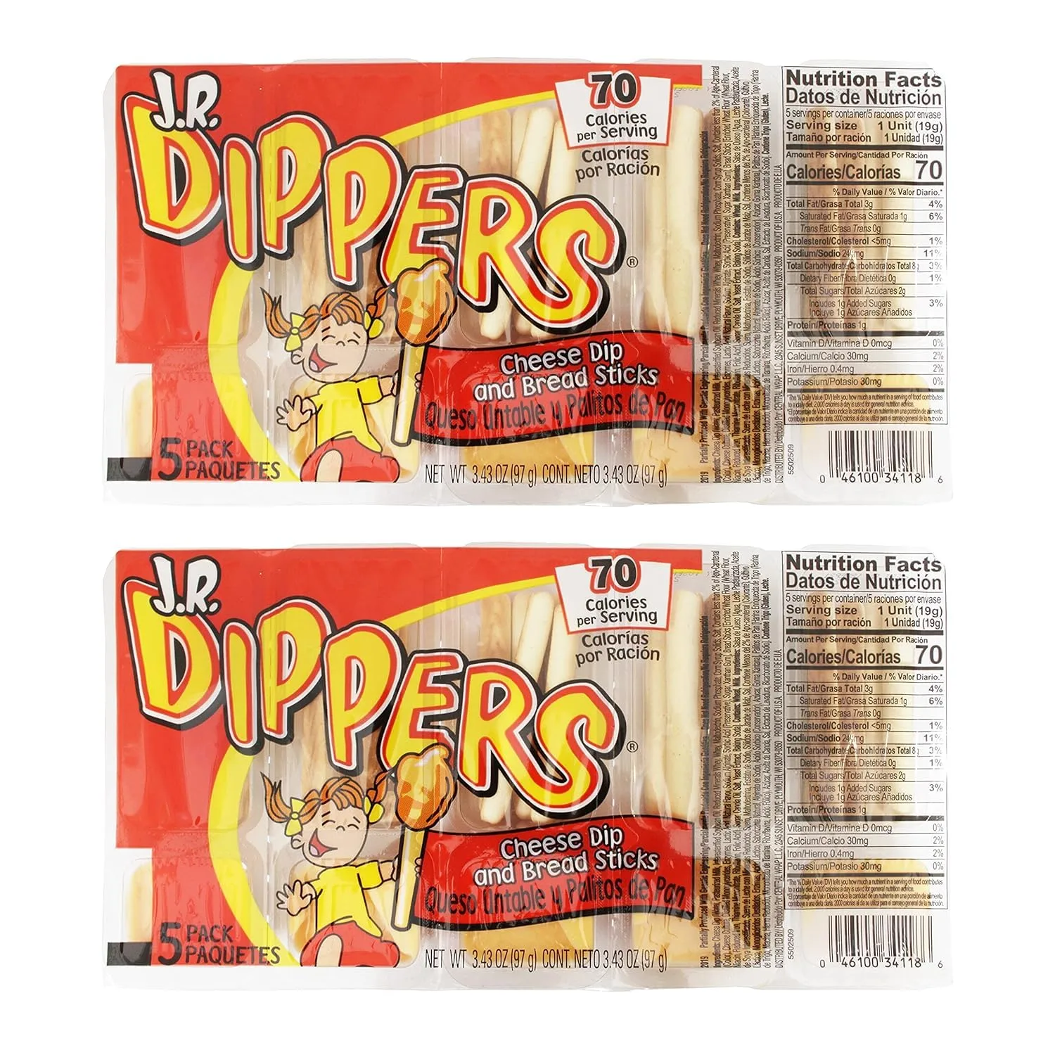 JR Dippers Cheese Dip with Snack Sticks