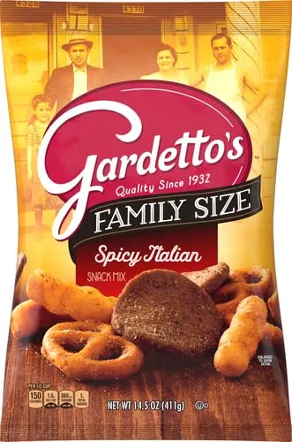 Gardetto's Snack Party Mix, Spicy Italian, Family Size Bag Pub Mix, 14.5 oz (Pack of 2)