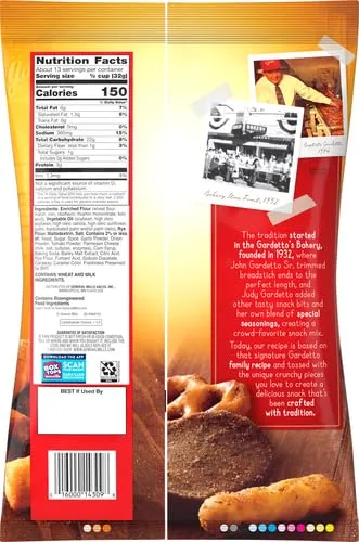 Gardetto's Snack Party Mix, Spicy Italian, Family Size Bag Pub Mix, 14.5 oz (Pack of 2)