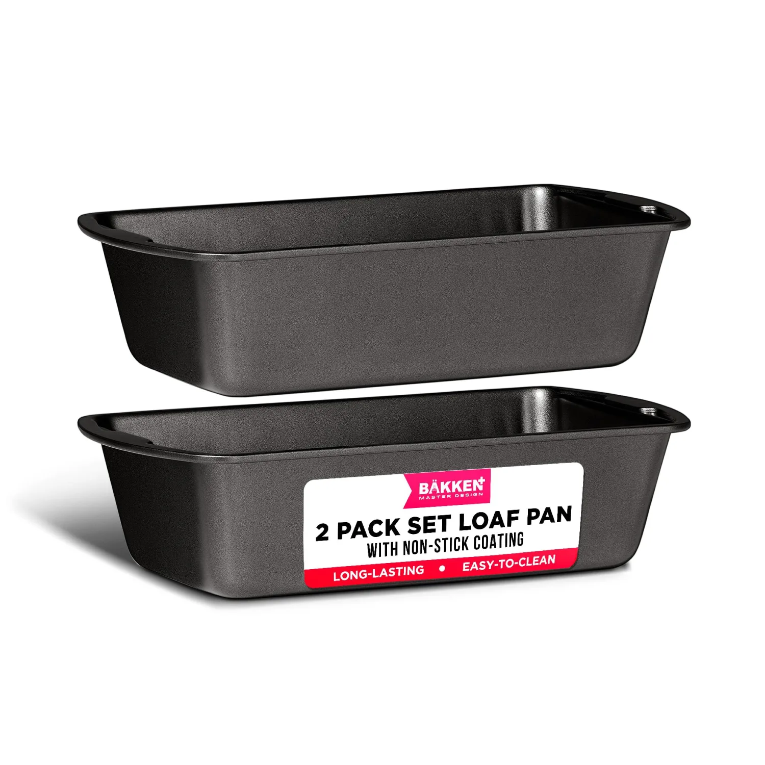 Loaf Pan Set 2-Piece - Deluxe Nonstick Carbon Steel Bakeware for Perfect Bread and Cakes – Dishwasher Safe, Premium Pans for Home Baking