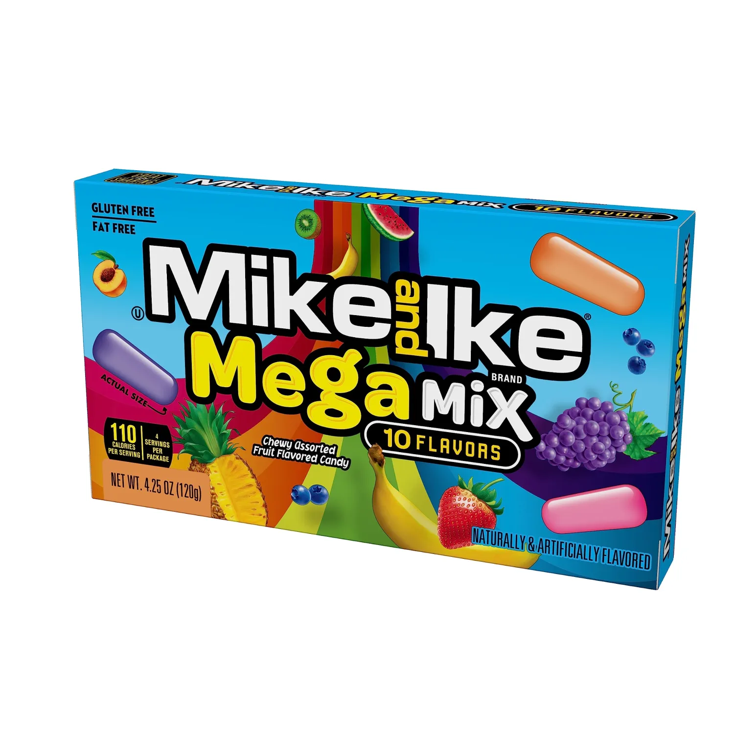 Mike and Ike Candy, Mega Mix, 4.25oz Theater Box, Pack of 12